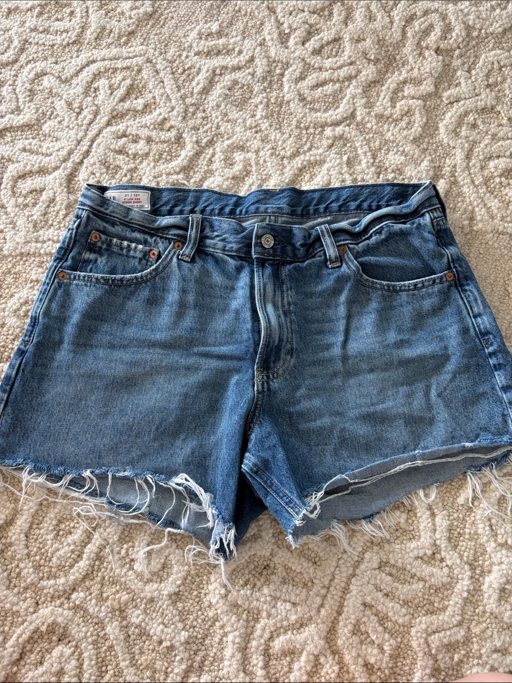 GAP Distressed Blue Denim Cutoff Shorts